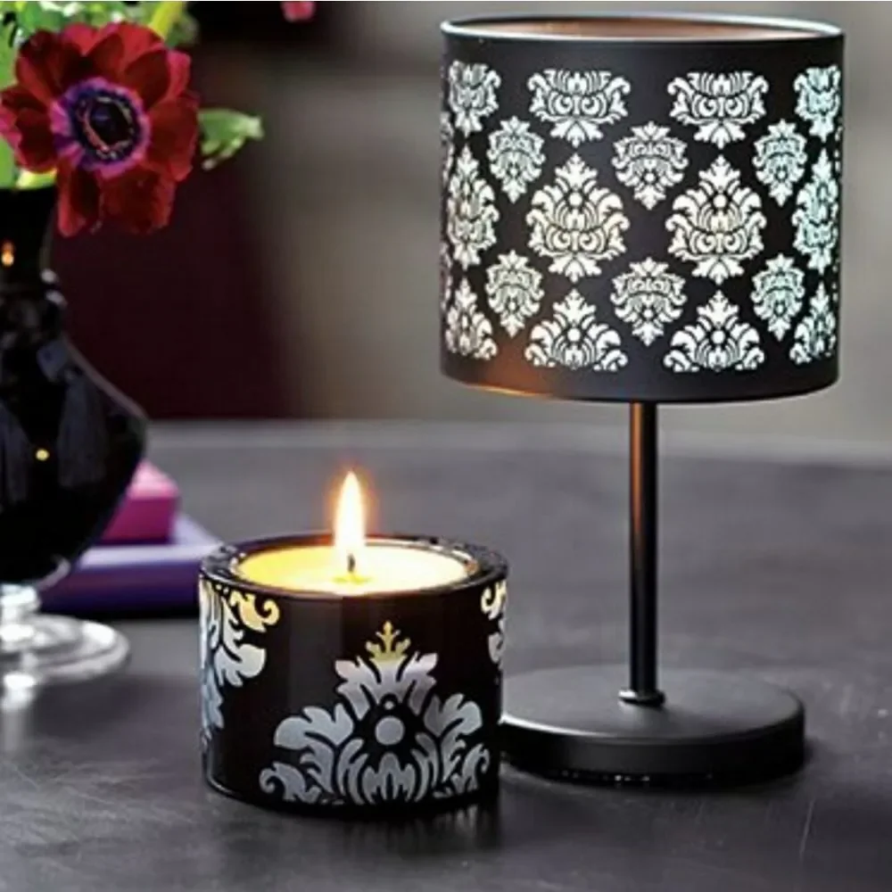 🩵NIB Partylite Black Boudoir Tealight/Votive Candle Lamp - Picture 3 of 16